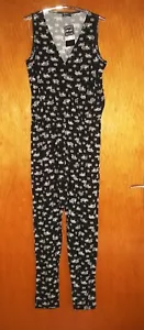Dünnes Stretch Jumpsuit,Gr.40,schwarz/weiß,oohn Arm,engeres Bein,Taille Gummizug - Bild 1 von 3