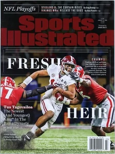 Alabama Crimson Tide 2017 CFP Football Champs SI Sports Illustrated Tua No Label - Picture 1 of 1