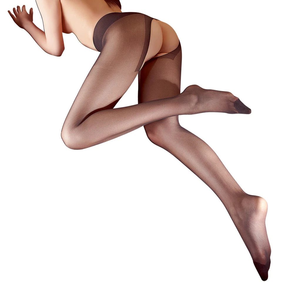 Sexy Straps-Strumpfhose schwarz Schritt offen Nylons Reizwäsche Dessous Frauen - Bild 1 von 3