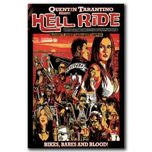 HELL RIDE Movie 2008 Quentin Tarantino Kill Bill Art 24x36in FABRIC Poster N2757 - Picture 1 of 3