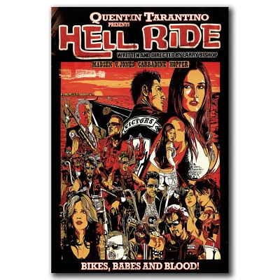HELL RIDE Movie 2008 Quentin Tarantino Kill Bill Art 24x36in FABRIC Poster N2757