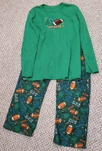 2 Pc Cherokee Boys XL Green Football Defense Long Sleeve Shirt Fleece Pants - Picture 1 of 8