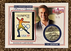 2020 DECISION RAINBOW MADISON CAWTHORN STAMP QUARTER CARD  # 5/5 North Carolina