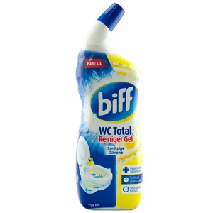 biff WC TOTAL REINIGER GEL Spritzige Zitrone 1 x 750ml -hygienische Sauberkeit - Bild 1 von 1