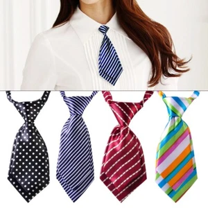 Girl Tie Adjustable Necktie New Pre-tied - Picture 1 of 23