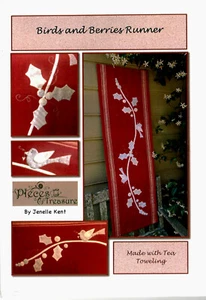 Birds and Berries Runner Craft Pattern by Pieces to Treasure PTT-055 - Picture 1 of 2