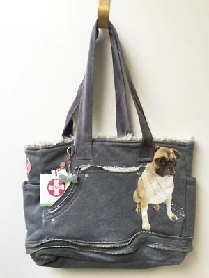 Pug Jersey Sweatshirt Hoodie Tote Bag – Great Gifts for Pet Lovers - Image 1 of 4