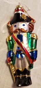 Cascanueces Latón King Vidrio Adorno de Navidad 2002 Vintage, Tesoro de Navidad - Imagen 1 de 15