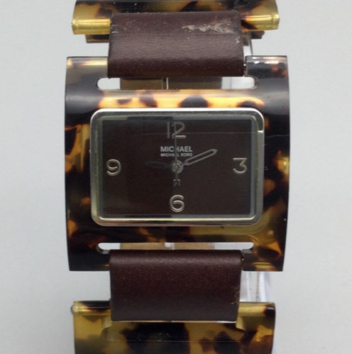 Orologio Michael Kors donna MK 4002 36mm cinturino pelle tono nero marrone batteria nuova