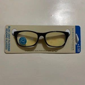 ICU Eyewear Screen Vision Filter Blue Light Reading Glasses +2.50 Blk/Turquoise - Picture 1 of 5