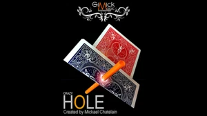 CRAZY HOLE Blue (Gimmick and Online Instructions) by Mickael Chatelain Magic - Picture 1 of 1