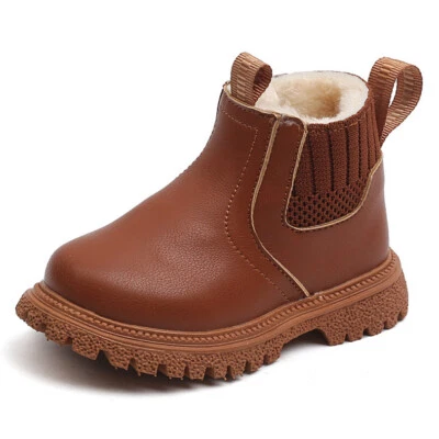 New Baby Infant Kids Boys Girls Casual Flats Winter Warm Flats Ankle Short Boots - Image 1 of 4