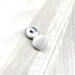 50pcs Solid Satin Cloth Covered Buttons Decor with Shank for Sewing DIY Shirt - Picture 1 of 30