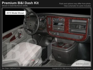 WOOD DASH KIT FOR CHEVY EXPRESS VAN 2008-2015 - Bild 1 von 7