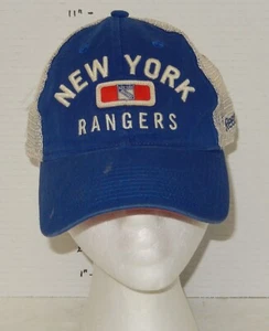 Reebok NHL New York Rangers Snapback Hat Cap Blue Red White - Picture 1 of 6