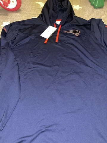 Nike New England Patriots Sideline Pop Performance Pullover LS Hoodie Shirt XXL Cover