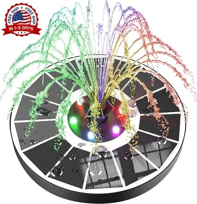 LED Fuente De Agua Solar Para Jardin Piscina Estanque Energia Solar Decoracion - Image 1 of 4