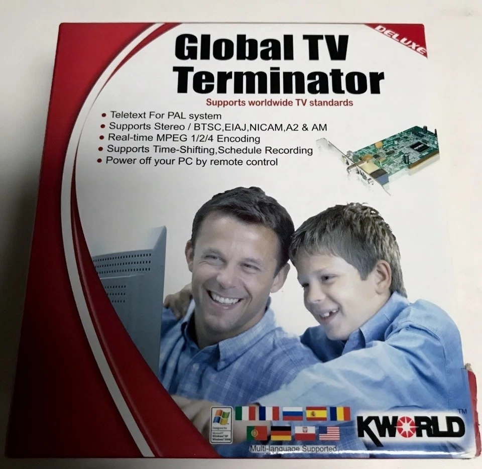 KWORLD DLX GLOBAL TV TERMINATOR PCI ADAPTER CARD VS-LTV7131RF pc computer remote - Image 1 of 1