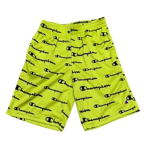 Champion Boys Size 10/12 Champion Logo Yellow Athletic Basketball Shorts NEW - Picture 1 of 6