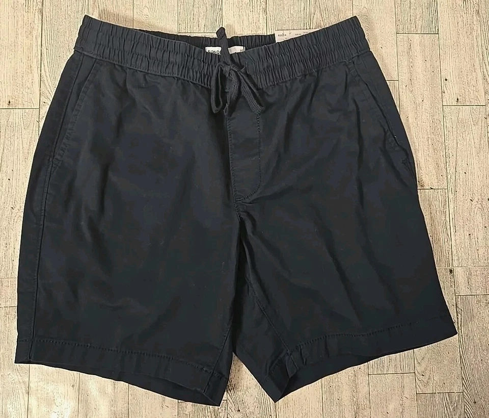 Sonoma Shorts XS Pull On Elastic Waist 7" Inseam Drawstring Stretch NAVY Men