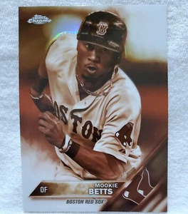 2016 Topps Chrome Sepia Refractor #161 Mookie Betts Boston Red Sox  - Picture 1 of 2