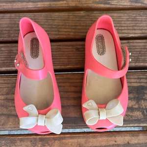 Mini Melissa Pink Ultragirl Bow II Mary Jane Shoes Toddler Girls Size 8 - Picture 1 of 10