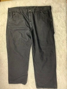 Smiths Workwear Size 46x30 Mens Carpenter Jeans Black Cotton Straight Leg - Picture 1 of 3