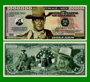 100 Factory Fresh John Wayne Million Dollar Bills-New - Picture 1 of 1
