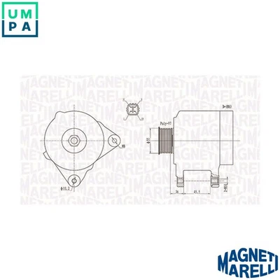 ALTERNATOR 063731907010 FOR TOYOTA 2AZ-FSE 2.4L 1AZ-FSE/FE 2.0L 4cyl AVENSIS - Image 1 of 4