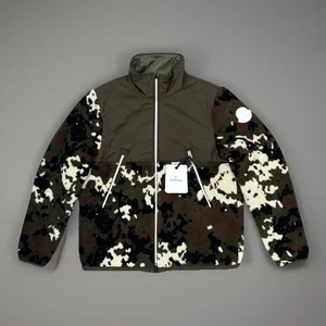 Giacca a vento Moncler uomo mimetica stampa pile reversibile XXL nuova con etichetta - Foto 1 di 18
