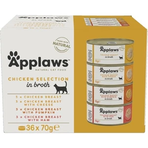 36 x 70g Applaws Natural Wet Cat Food Tins Chicken Selection Multipack in Broth - Picture 1 of 6