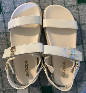 Sandalias SODA Niñas Blancas Talla 3 Nuevas - Imagen 1 de 4