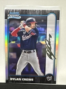 Dylan Crews 2024 Bowman cromo refractor RC 1999 25 aniversario #BC25-17 Nats - Imagen 1 de 10