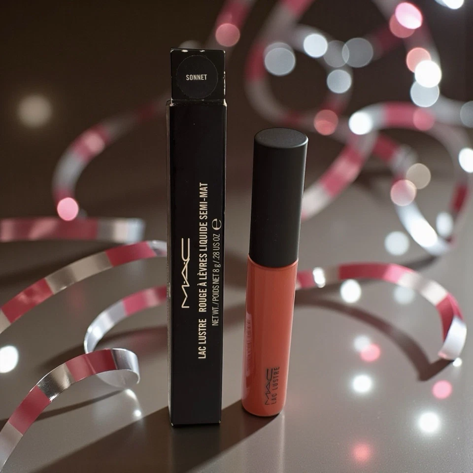 MAC Lac Lustre Demi-Matte Liquid Lip Rouge in SONNET - 0.28oz / 8g Full Size Y2K - Image 1 of 4