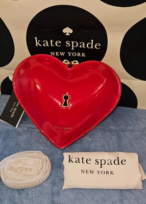 Kate Spade Key to My Heart 3D Mini Crossbody Patent Leather Purse - Cherry - Image 1 of 4