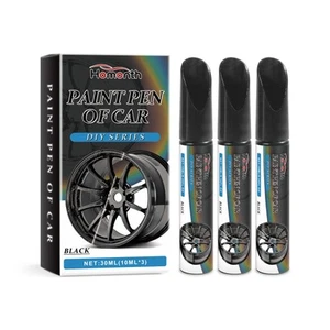 3pcs Black Rim Touch Up Paint Wheel Scratch Repair Pen for Car Wheel Rims - Picture 1 of 6