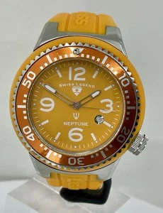 Reloj Pulsera Caballeros 52mm SUISS LEGEND NEPTUNE Naranja, FUNCIONANDO - Imagen 1 de 17