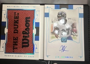 2020 Panini National Treasures JK Dobbins RPA Prime Signatures “The Duke” 06/10 - Picture 1 of 9