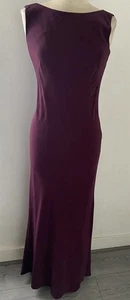 Monsoon Burgundy Cowl Neck Bias Cut Maxi Slip Dress UK Size 12 - Picture 1 of 8