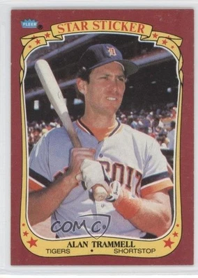 1986 Fleer Star Stickers Alan Trammell #121 HOF - Image 1 of 2