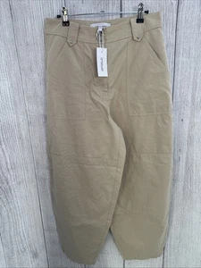 Derek Lam 10 Crosby Pants Womens 8 Safari Tan Peirson Utility Ankle Barrel Chino - Picture 1 of 17