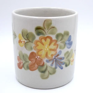 Louisville Stoneware Country Flowers Utensil Holder or Planter Pot 6 Inch - Picture 1 of 9