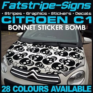 passend für CITROEN C1 GRAFIK AUFKLEBER BOMB MOTORHAUBE DECALS AUFKLEBER STREIFEN 1.0 1.4 - Bild 1 von 1