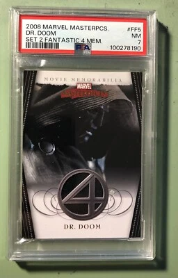 2008 Marvel Masterpieces #FF5 Dr. Doom Set 2 Fantastic 4 Movie Worn PSA 7 NM - Image 1 of 2