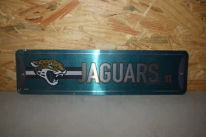 NFL Team Metal Street Sign 4" x 14.5" Jacksonville Jaguars - Picture 1 of 1