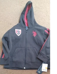US Polo Kids Sweater Jacket Zipper Blue - Size 3T NEW - Picture 1 of 2