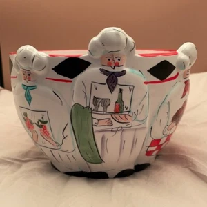Ceramic 3 Chef Black Diamond Decorative Bowl - Picture 1 of 11