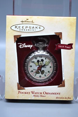 Reloj Bolsillo Hallmark Keepsake Ornament, Mickey Mouse, Disney, Metal Hecho a Mano Foto 1 de 4