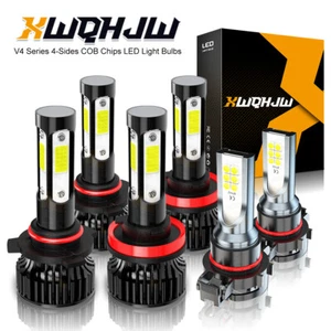 For Tahoe 2007-2014 6X LED Headlight High Low + Fog Light Bulbs Combo Kit 6000K - Picture 1 of 12