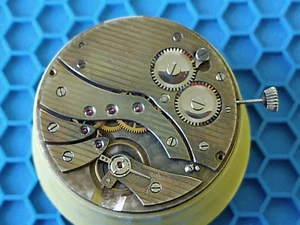 Vintage A. Michele ref 570 ultra-thin pocket watch movement running, size 17. - Picture 1 of 3